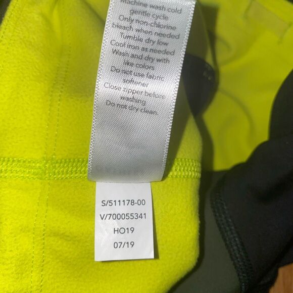 Athleta ASYM Colorblock Size LT Supersonic Black Green Athletic Leggings - Picture 7 of 10